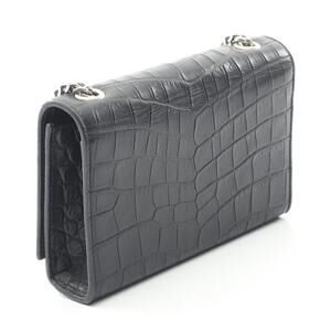 Saint Laurent Paris Kate Monogram Shoulder Bag Leather Black